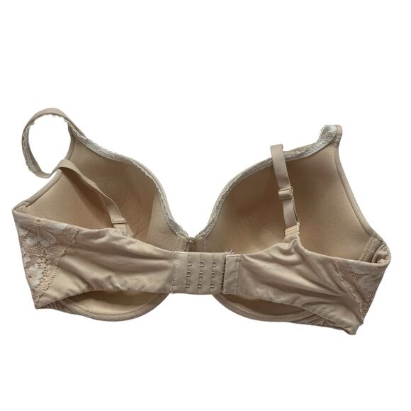 VICTORIAS SECRET Body Lined Perfect Coverage Bra in Beige Size 36DDD Lace Detail - Picture 2 of 9